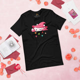 Funny DnD & RPG Games T-Shirt - Xmas Gaming Gift Ideas for Him & Her, Typical Gamers & Bongo Cat Lovers - Adorable Wizard Cat D&D Shirt - Black