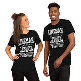 Football Fanatic T-Shirt - Gift Ideas for Football Fans - Game Day Shirt - Lineman Because Brick Wall Isn't An Official Position Shirt - Black, Unisex