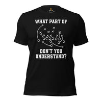 Football Fanatic Vintage Graphic T-Shirt - Gift Ideas for Football Fans - Game Day Tee - Funny What Part Of Don't You Understand Shirt - Black
