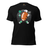 Football Fanatic Vintage Graphic T-Shirt - Gift Ideas for Football Fans - Touch Down Game Day Tee - Adorable Ball Taking A Selfie Shirt - Black