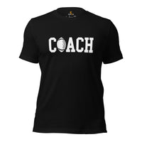 Football Fanatic Distressed Vintage Graphic T-Shirt - Gift Ideas for Football Fans - Funny Game Day Shirt - Football Coach Shirt - Black