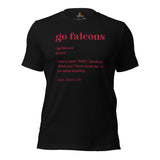 Atlanta Football Fanatic Vintage Graphic T-Shirt: Ideal Gifts for Football Fans - Game Day Shirt - Funny Go Falcons Definition Shirt - Black