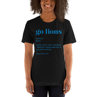 Detroit Football Fanatic Vintage Graphic T-Shirt: Ideal Gifts for Football Fans - Game Day Shirt - Funny Go Lions Definition Shirt - Black, Women