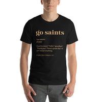 Louisiana Football Fanatic Vintage Graphic T-Shirt: Ideal Gifts for Football Fans - Game Day Shirt - Funny Go Saints Definition Shirt - Black, Men