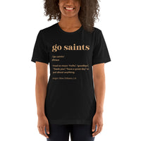 Louisiana Football Fanatic Vintage Graphic T-Shirt: Ideal Gifts for Football Fans - Game Day Shirt - Funny Go Saints Definition Shirt - Black, Women