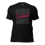 Cardinals Mascot T-Shirt - Football Fanatic Vintage Graphic Shirt: Retro Style, Ideal Gifts for Football Supporters - Game Day Shirt - Black