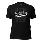 Huskies Mascot T-Shirt - Football Fanatic Vintage Graphic Shirt: Retro Style, Ideal Gifts for Football Fans & Supporters - Game Day Tee - Black