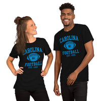 Carolina Est.1995 T-Shirt - Football Fanatic Vintage Graphic Shirt: Retro Style, Ideal Gifts for Football Fans - Game Day Shirt - Black, Unisex