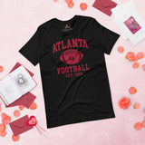 Atlanta Est.1966 T-Shirt - Football Fanatic Vintage Graphic Shirt: Retro Style, Ideal Gifts for Football Fans - Game Day Shirt - Black