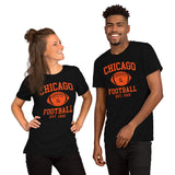 Chicago Est.1920 T-Shirt - Football Fanatic Vintage Graphic Shirt: Retro Style, Ideal Gifts for Football Fans - Game Day Shirt - Black, Unisex