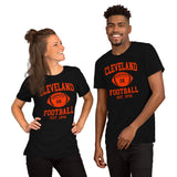 Cleveland Est.1946 T-Shirt - Football Fanatic Vintage Graphic Shirt: Retro Style, Ideal Gifts for Football Fans - Game Day Shirt - Black, Unisex