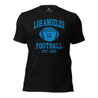 Los Angeles Est.1960 T-Shirt - Football Fanatic Vintage Graphic Shirt: Ideal Gifts for Football Fans & Supporters - Retro Game Day Tee - Black