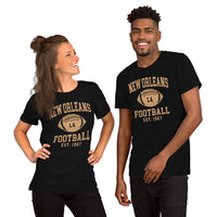 New Orleans Est.1967 T-Shirt - Football Fanatic Vintage Graphic Shirt: Retro Style, Ideal Gifts for Football Fans - Game Day Shirt - Black, Unisex
