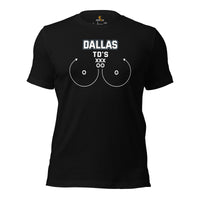 Dallas TD's T-Shirt - Funny Football Fanatic Shirt: Ideal Gifts for Football Moms, Fans & Supporters - Sarcastic Game Day Shirt - Black