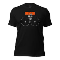 Denver TD's T-Shirt - Funny Football Fanatic Shirt: Ideal Gifts for Football Moms, Fans & Supporters - Sarcastic Game Day Shirt - Black