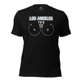 Los Angeles TD's T-Shirt - Funny Football Fanatic Shirt: Ideal Gifts for Football Moms & Supporters - Sarcastic Game Day Shirt - Black