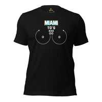 Miami TD's T-Shirt - Funny Football Fanatic Shirt: Ideal Gifts for Football Moms, Fans & Supporters - Sarcastic Game Day Shirt - Black