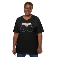 Minnesota TD's T-Shirt - Funny Football Fanatic Shirt: Ideal Gifts for Football Moms, Fans & Supporters - Sarcastic Game Day Shirt - Black, Plus Size