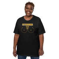 Pittsburgh TD's T-Shirt - Funny Football Fanatic Shirt: Ideal Gifts for Football Moms, Fans & Supporters - Sarcastic Game Day Shirt - Black, Plus Size