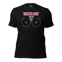 Tampa Bay TD's T-Shirt - Funny Football Fanatic Shirt: Ideal Gifts for Football Moms, Fans & Supporters - Sarcastic Game Day Shirt - Black