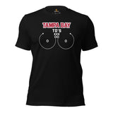 Tampa Bay TD's T-Shirt - Funny Football Fanatic Shirt: Ideal Gifts for Football Moms, Fans & Supporters - Sarcastic Game Day Shirt - Black