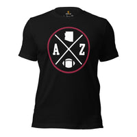 Arizona Football Emblem Fanatic Vintage Graphic T-Shirt: Retro Style, Ideal Gifts for Him & Her, Football Fans - Game Day Shirt - Black