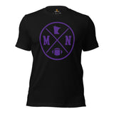 Minnesota Football Emblem Fanatic Vintage Graphic T-Shirt: Retro Style, Ideal Gifts for Him & Her, Football Fans - Game Day Shirt - Black