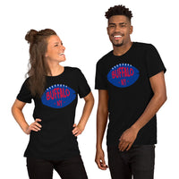 Buffalo, New York Football Fanatic Vintage Graphic T-Shirt: Gift Ideas for Him & Her, Football Fans - Game Day Retro Style Shirt - Black, Unisex