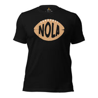 New Orleans, Louisiana Football Fanatic Vintage Graphic T-Shirt: Gift Ideas for Him & Her, Football Fans - Retro Style Game Day Shirt - Black