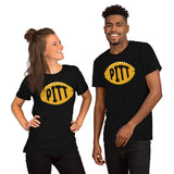 Pittsburgh Football Fanatic Vintage Graphic T-Shirt: Gift Ideas for Him & Her, Football Fans - Retro Style Game Day Shirt - Black, Unisex
