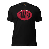 Tampa Bay, Florida Football Fanatic Vintage Graphic T-Shirt: Gift Ideas for Him & Her, Football Fans - Retro Style Game Day Shirt - Black