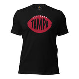 Tampa Bay, Florida Football Fanatic Vintage Graphic T-Shirt: Gift Ideas for Him & Her, Football Fans - Retro Style Game Day Shirt - Black