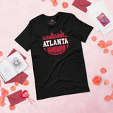 Atlanta Skyline Football Fanatic Vintage Graphic T-Shirt: Ideal Gift for Him & Her, Football Fans - Retro Style Game Day Shirt - Black