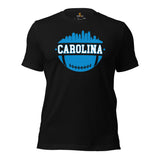 Detroit Skyline Football Fanatic Vintage Graphic T-Shirt: Ideal Gift for Him & Her, Football Fans - Retro Style Game Day Shirt - Black