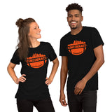 Cincinnati Skyline Football Fanatic Vintage Graphic T-Shirt: Ideal Gift for Him & Her, Football Fans - Retro Style Game Day Shirt - Black, Unisex