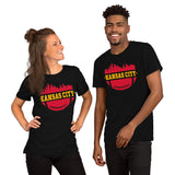 Kansas City Skyline Football Fanatic Vintage Graphic T-Shirt: Ideal Gift for Him & Her, Football Fans - Retro Style Game Day Shirt - Black, Unisex