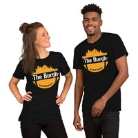 The Burgh Skyline Football Fanatic Vintage Graphic T-Shirt: Ideal Gift for Him & Her, Football Fans - Retro Style Game Day Shirt - Black, Unisex