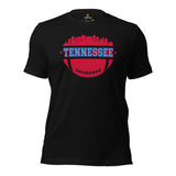 Tennessee Skyline Football Fanatic Vintage Graphic T-Shirt: Ideal Gift for Him & Her, Football Fans - Retro Style Game Day Tee - Black