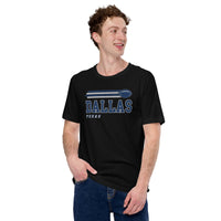 Dallas, Texas Football Fanatic Vintage Graphic Shirt: Gift Ideas for Him & Her, Football Fans - Retro Style Game Day Shirt - Black