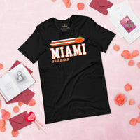Miami, Florida Football Fanatic Vintage Graphic Shirt: Ideal Gifts for Him & Her, Football Fans - Retro Game Day Tee - Black