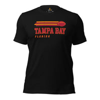 Tampa Bay, Florida Football Fanatic Vintage Graphic Shirt: Ideal Gifts for Him & Her, Football Fans - Retro Style Game Day Shirt - Black