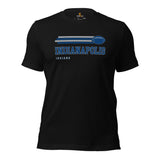 Indianapolis, Indiana Football Fanatic Vintage Graphic Shirt: Gift Ideas for Him & Her, Football Fans - Retro Style Game Day Shirt - Black