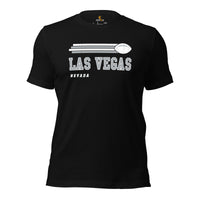 Las Vegas, Nevada Football Fanatic Vintage Graphic Shirt: Gift Ideas for Him & Her, Football Fans - Retro Style Game Day Shirt - Black