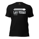 Las Vegas, Nevada Football Fanatic Vintage Graphic Shirt: Gift Ideas for Him & Her, Football Fans - Retro Style Game Day Shirt - Black