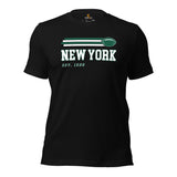 New York Est.1959 Football Fanatic Vintage Graphic Shirt: Gift Ideas for Him & Her, Football Fans - Retro Style Game Day Shirt - Black