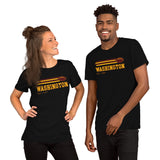 Washington Football Fanatic Vintage Graphic Shirt: Gift Ideas for Him & Her, Football Fans - Retro Style Game Day Shirt - Black, Unisex