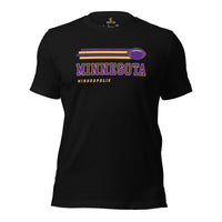 Minnesota Football Fanatic Vintage Graphic Shirt: Gift Ideas for Him & Her, Football Fans - Retro Style Game Day Shirt - Black