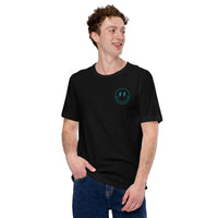 Happy Smiley Face Emoji T-Shirt - Miami Football Fanatic Vintage Graphic Shirt: Gift for Him & Her, Football Fans - Game Day Shirt - Black, Front