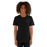 Happy Smiley Face Emoji T-Shirt - Houston Football Fanatic Vintage Graphic Shirt: Gift for Him & Her, Football Fans - Game Day Shirt - Black, Women, Front