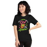 Funny Baseball T-Shirt - Gift Ideas for Her, Baseball Lovers & Enthusiasts - Yes, I Throw Like A Girl. Want A Lesson Tee - Game Day Tee - Black